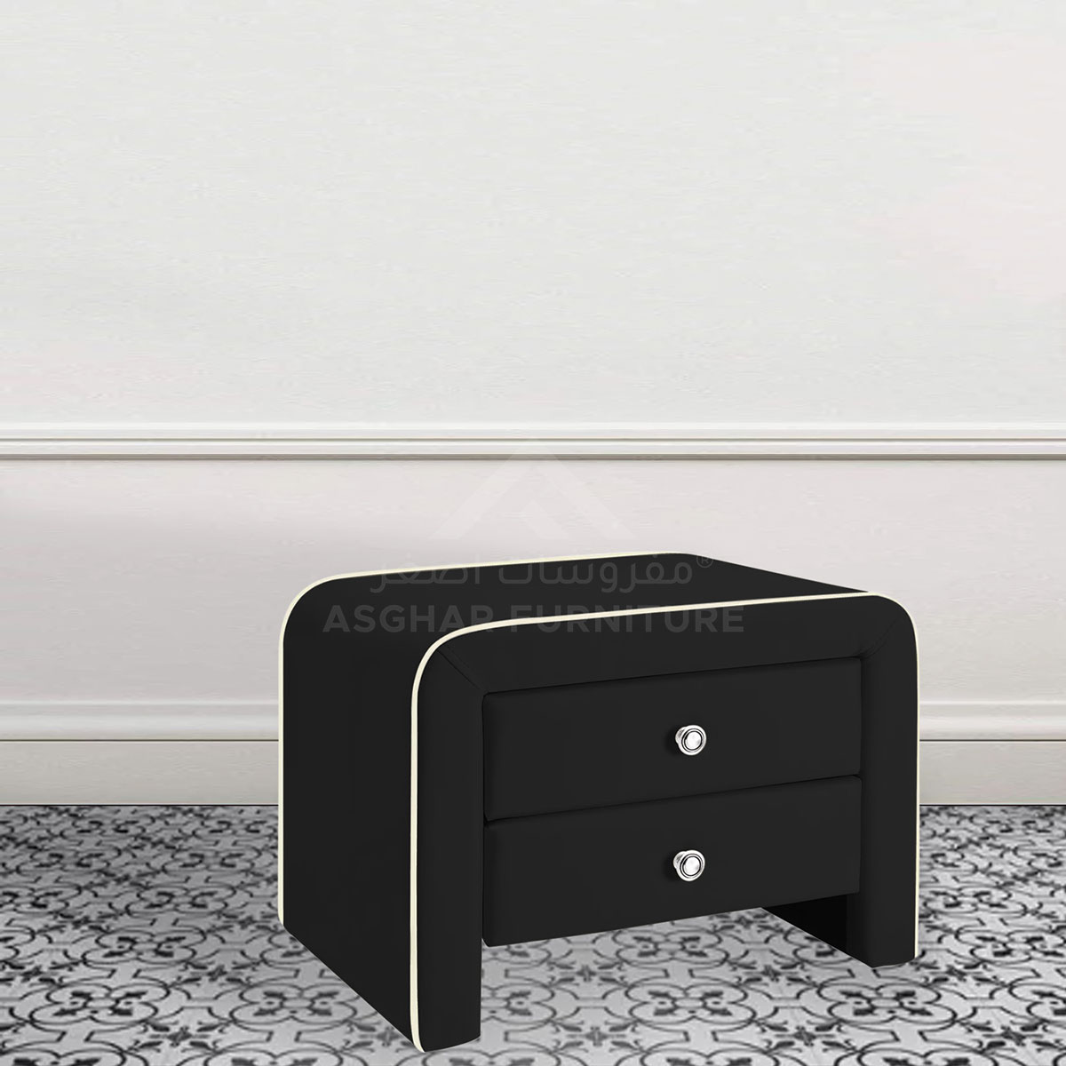 Damen Deluxe Bedside Table Black Damen Deluxe Bedside Table Black