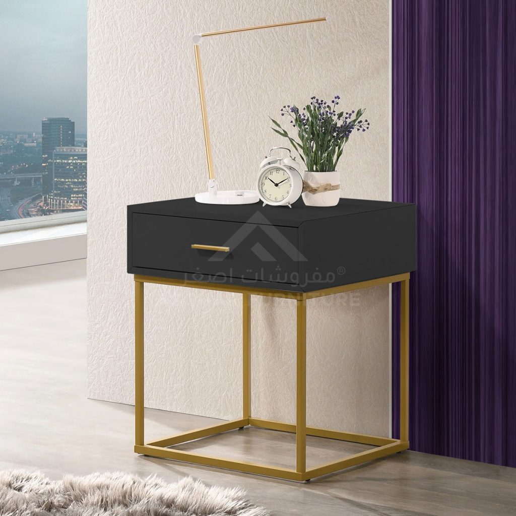Luxeo One Drawer Nightstand Black Luxeo One Drawer Nightstand Black